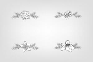 bloemen bloem gebladerte arrangement krans vector