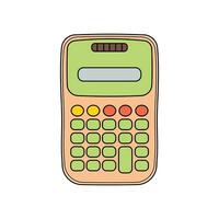 kinderen tekening tekenfilm vector illustratie kinderen rekenmachine icoon geïsoleerd Aan wit