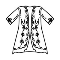 Ottomaanse sultans gewaad icoon. doodle hand getrokken of schets pictogramstijl vector