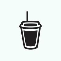 vector illustratie - koffie of thee kop voor cafe of restaurant - vlak silhouet stijl