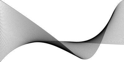 gedraaid kromme lijnen met gemengd Effecten. technologie abstract lijnen Aan wit achtergrond. frequentie geluid golven vector