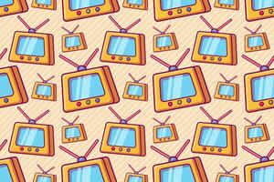 televisie naadloos patroon vector illustratie