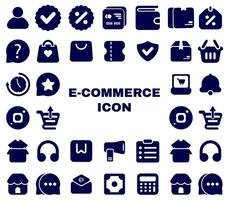 ecommerce icoon pak vullen stijl vector