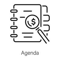 modieus agenda concepten vector