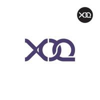 brief xoq monogram logo ontwerp vector