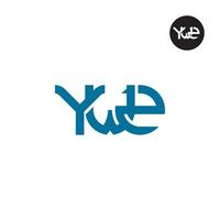 brief jw2 monogram logo ontwerp vector