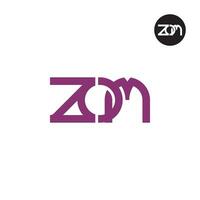 brief zom monogram logo ontwerp vector