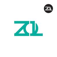 brief zol monogram logo ontwerp vector