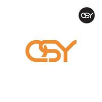 brief qsy monogram logo ontwerp vector