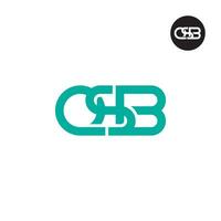 brief qsb monogram logo ontwerp vector
