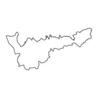 mohales hoek wijk kaart, administratief divisie van Lesotho. vector illustratie.