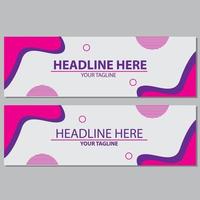 roze en paars abstract zakelijk bannerontwerp. creatief bannerontwerp voor sjabloon. eenvoudige roze en paarse horizontale banner vector