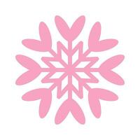 roze sneeuwvlok. Kerstmis ontwerp. vector illustratie geïsoleerd Aan wit achtergrond