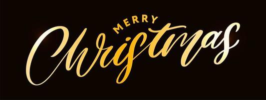 banner vrolijk kerstfeest vakantie nieuwjaar brief lettertype vectorillustratie vector