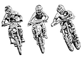 motorcross silhouet vector geïsoleerd op wit background.eps