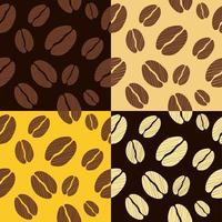 koffiebonen naadloze patroon achtergrond patroon vector illustra
