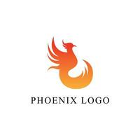 Feniks vogel logo ontwerp vector sjabloon