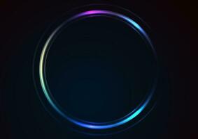 kleurrijk neon laser ringen abstract achtergrond vector
