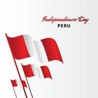 gelukkige peru onafhankelijkheidsdag viering vector sjabloon ontwerp illustratie