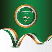 gelukkige india onafhankelijkheidsdag viering vector sjabloon ontwerp illustratie