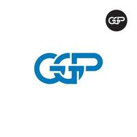 brief ggp monogram logo ontwerp vector