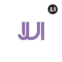 brief jui monogram logo ontwerp vector