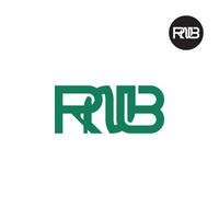 brief rnb monogram logo ontwerp vector