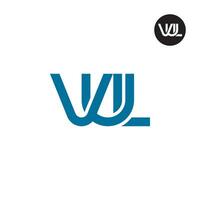 brief vul monogram logo ontwerp vector