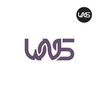 brief wns monogram logo ontwerp vector