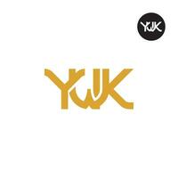 brief ywk monogram logo ontwerp vector