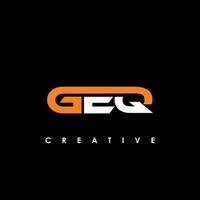 geq brief eerste logo ontwerp sjabloon vector illustratie