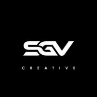 sgv brief eerste logo ontwerp sjabloon vector illustratie