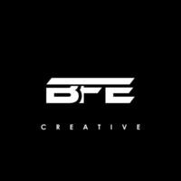 bfe brief eerste logo ontwerp sjabloon vector illustratie