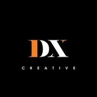 dx brief eerste logo ontwerp sjabloon vector illustratie