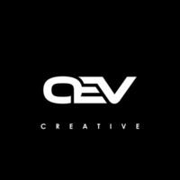 oev brief eerste logo ontwerp sjabloon vector illustratie