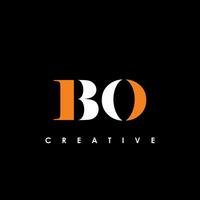 bo brief eerste logo ontwerp sjabloon vector illustratie