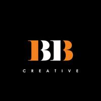 bb brief eerste logo ontwerp sjabloon vector illustratie