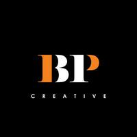 bp brief eerste logo ontwerp sjabloon vector illustratie