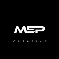 mep brief eerste logo ontwerp sjabloon vector illustratie
