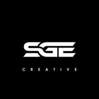 sge brief eerste logo ontwerp sjabloon vector illustratie