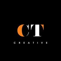 ct brief eerste logo ontwerp sjabloon vector illustratie