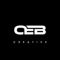 oeb brief eerste logo ontwerp sjabloon vector illustratie