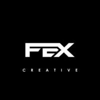 fex brief eerste logo ontwerp sjabloon vector illustratie