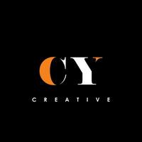 cy brief eerste logo ontwerp sjabloon vector illustratie