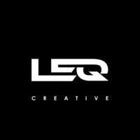 leq brief eerste logo ontwerp sjabloon vector illustratie