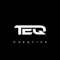 teq brief eerste logo ontwerp sjabloon vector illustratie