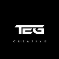 teg brief eerste logo ontwerp sjabloon vector illustratie