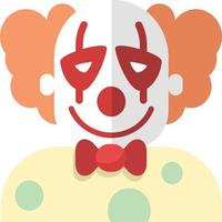 clown cartoon in vlakke stijl vector