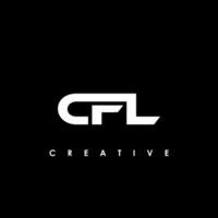 cfl brief eerste logo ontwerp sjabloon vector illustratie