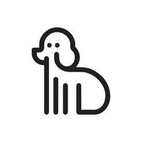 minimalistische hond logo Aan wit achtergrond vector